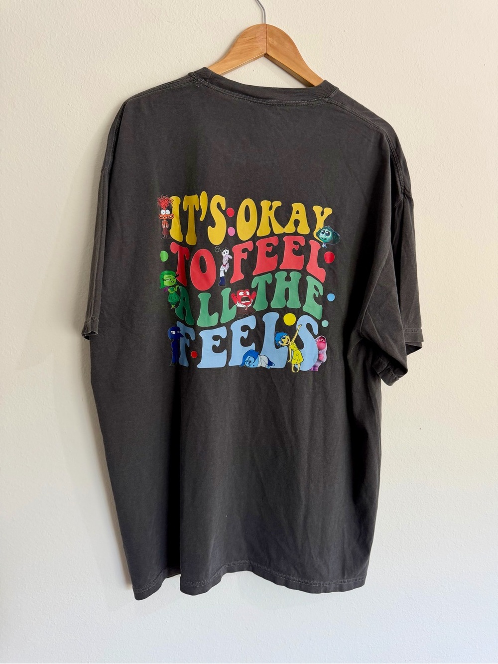 Inside-Out Graphic Tee - Charcoal Black 100% Heavyweight Cotton